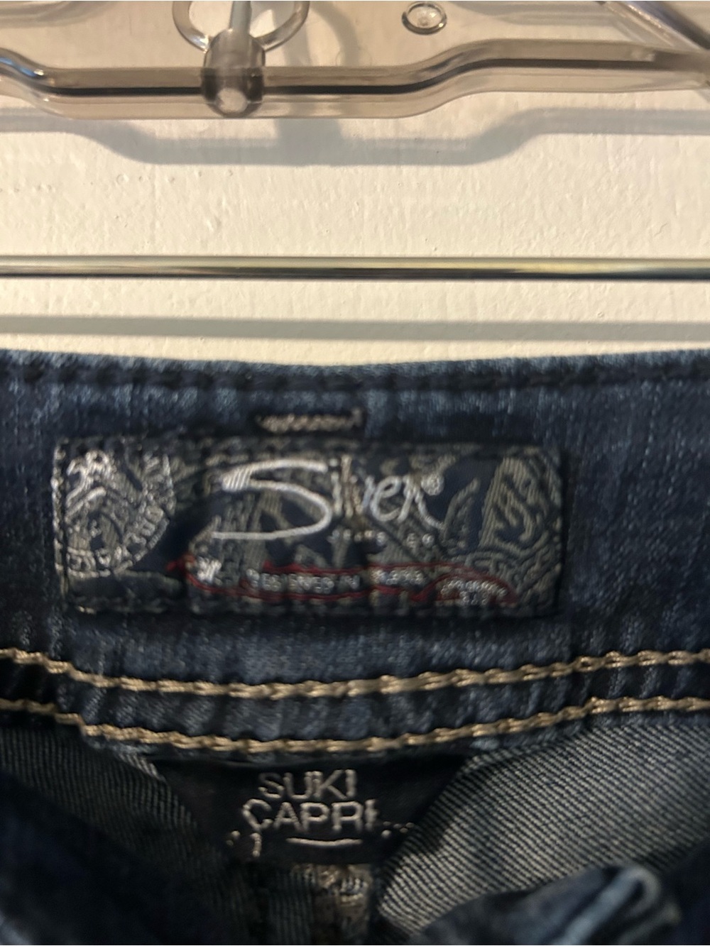Silver Jeans Dark Blue Bootcut Jeans with Contrast Stitching - Picture 3 of 6
